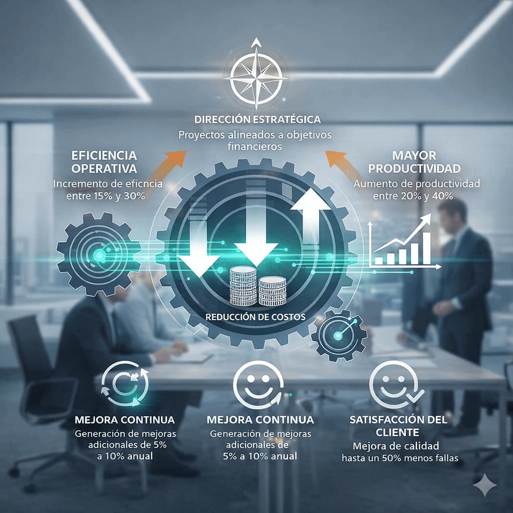 Beneficios Lean Six Sigma en empresas